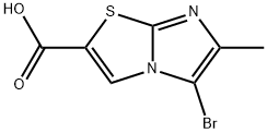 5-bromo-6-methylimidazo[2,1-b]thiazole-2-carboxylic acid Struktur