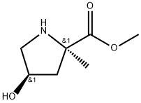 methyl (2R,4R)-4-hydroxy-2-methylpyrrolidine-2-carboxylate Struktur