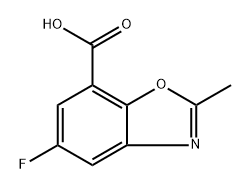 5-fluoro-2-methylbenzo[d]oxazole-7-carboxylic acid Struktur