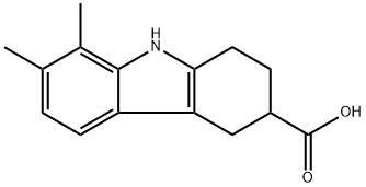 7,8-dimethyl-2,3,4,9-tetrahydro-1H-carbazole-3-carboxylic acid Struktur