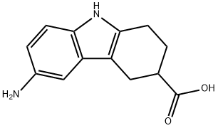 6-amino-2,3,4,9-tetrahydro-1H-carbazole-3-carboxylic acid Struktur