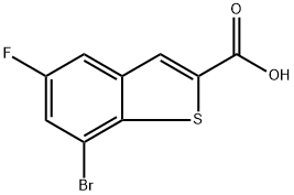 7-Bromo-5-fluorobenzo[b]thiophene-2-carboxylic acid Struktur