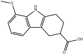 8-methoxy-2,3,4,9-tetrahydro-1H-carbazole-3-carboxylic acid Struktur