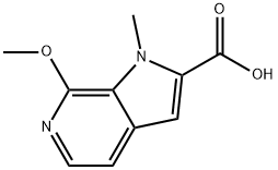 7-methoxy-1-methyl-1H-pyrrolo[2,3-c]pyridine-2-carboxylic acid Struktur