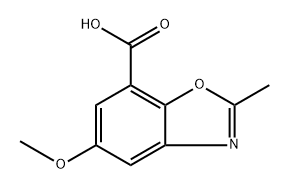 5-methoxy-2-methylbenzo[d]oxazole-7-carboxylic acid Struktur