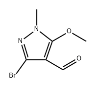 3-Bromo-5-methoxy-1-methyl-1H-pyrazole-4-carbaldehyde Struktur