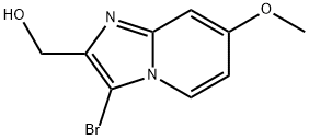 {3-bromo-7-methoxyimidazo[1,2-a]pyridin-2-yl}methanol Struktur