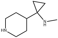 N-methyl-1-(piperidin-4-yl)cyclopropan-1-amine Struktur