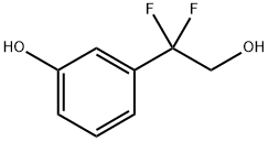 Benzeneethanol, β,β-difluoro-3-hydroxy- Struktur