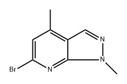 6-bromo-1,4-dimethyl-1H-pyrazolo[3,4-b]pyridine Struktur