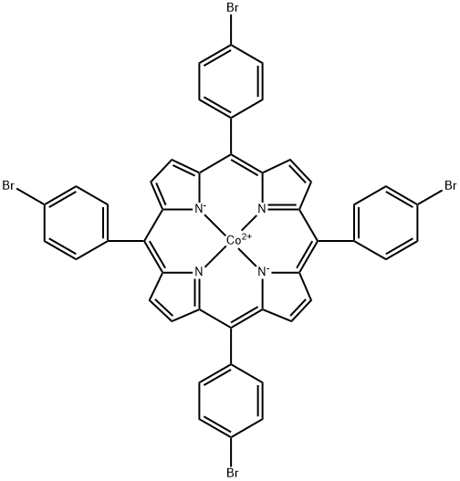 Cobalt, [5,10,15,20-tetrakis(4-bromophenyl)-21H,23H-porphinato(2-)-κN21,κN22,κN23,κN24]-, (SP-4-1)- Struktur