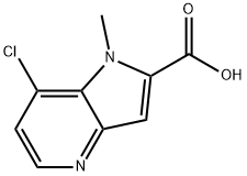 7-chloro-1-methyl-1H-pyrrolo[3,2-b]pyridine-2-carboxylic acid Struktur