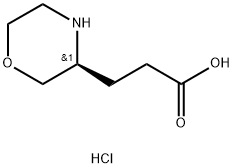 3-Morpholinepropanoic acid, hydrochloride, (3S)- Struktur