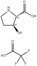 (2R,3R)-rel-3-(2,2,2-Trifluoroacetoxy)pyrrolidine-2-carboxylic acid Struktur