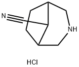 3-Azabicyclo[3.2.1]octane-8-carbonitrile, hydrochloride (1:1) Struktur