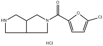 Methanone, (5-chloro-2-furanyl)(hexahydropyrrolo[3,4-c]pyrrol-2(1H)-yl)-, hydrochloride (1:1) Struktur