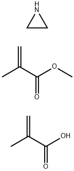 2-Methyl 2-propenoic acid polymer with aziridine and methyl 2-methyl-2-propenoate Struktur