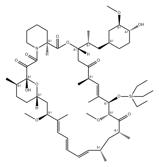 Rapamycin, 31-O-(triethylsilyl)- Struktur