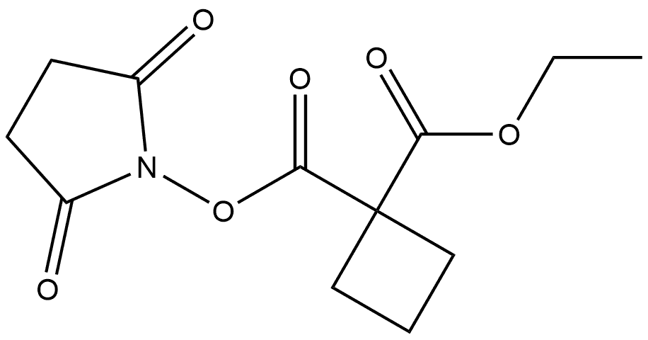 1,1-Cyclobutanedicarboxylic acid, 1-(2,5-dioxo-1-pyrrolidinyl) 1-ethyl ester Struktur