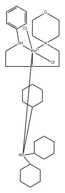 N1](tricyclohexylphosphine)ruthenium(II) Struktur