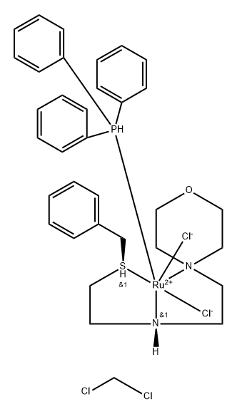 N4](triphenylphosphine)ruthenium(II), compd. with dichloromethane Struktur