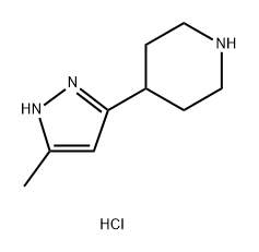 Piperidine, 4-(5-methyl-1H-pyrazol-3-yl)-, hydrochloride (1:1) Struktur