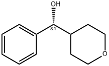 (αR)-Tetrahydro-α-phenyl-2H-pyran-4-methanol Struktur