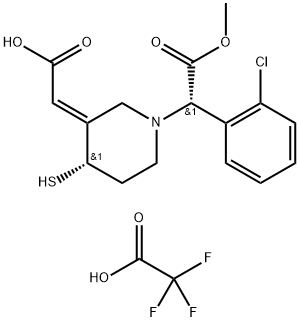 Clopidogrel Thiol Metabolite H1 Isomer TFA Salt Struktur