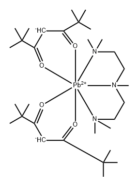 BIS(TETRAMETHYLHEPTANEDIONATO)LEAD-PENTAMETHYLDIETHYLENETRIAMINE ADDUCT Struktur