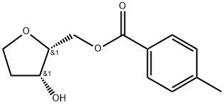 (2R,3R)-3-hydroxytetrahydrofuran-2-yl]methyl 4-methylbenzoate Struktur