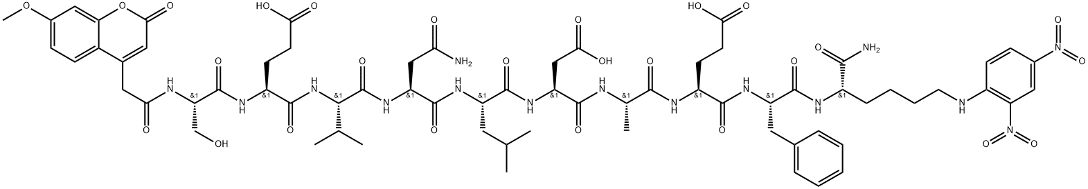 Mca-(Asn670,Leu671)-Amyloid β/A4 Protein Precursor770(667-675)-Lys(Dnp) amide ammonium salt Struktur