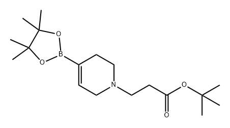 tert-butyl 3-(4-(4,4,5,5-tetramethyl-1,3,2-dioxaborolan-2-yl)-3,6-dihydropyridin-1(2H)-yl)propanoate Struktur