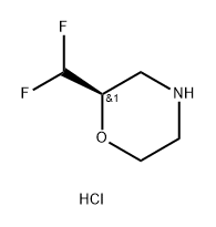 Morpholine, 2-(difluoromethyl)-, hydrochloride, (2R)- Struktur