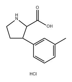 3-(3-methylphenyl)pyrrolidine-2-carboxylic acid hydrochloride, trans Struktur