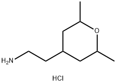 2-(2,6-dimethyloxan-4-yl)ethan-1-amine hydrochloride Struktur