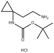 tert-butyl N-[1-(2-aminoethyl)cyclopropyl]carbamate hydrochloride Struktur