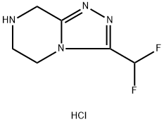 3-(Difluoromethyl)-5h,6h,7h,8h-[1,2,4]triazolo[4,3-a]pyrazine dihydrochloride Struktur