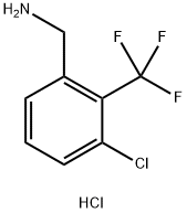 Benzenemethanamine, 3-chloro-2-(trifluoromethyl)-, hydrochloride (1:1) Struktur