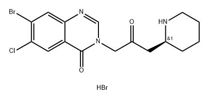 (+)-Deoxyhalofebrifugine Dihydrobromide Struktur