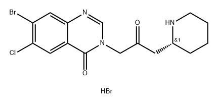 (+)-Deoxyhalofebrifugine Dihydrobromide Struktur