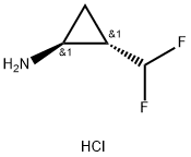 Cyclopropanamine, 2-(difluoromethyl)-, hydrochloride (1:1), (1S,2S)- Struktur