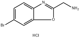 (6-bromo-1,3-benzoxazol-2-yl)methanamine hydrochloride Struktur