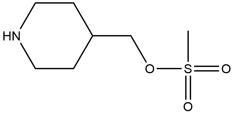 4-Piperidinemethanol, 4-methanesulfonate Struktur