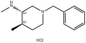 3-Piperidinamine,N,4-dimethyl-1-(phenylmethyl)-,hydrochloride (1:2),(3S,4R)- Struktur