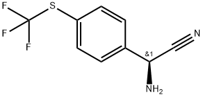 Benzeneacetonitrile, α-amino-4-[(trifluoromethyl)thio]-, (αS)- Struktur