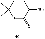 3-amino-6,6-dimethyltetrahydro-2H-pyran-2-one hydrochloride Struktur