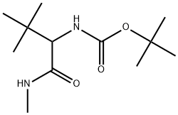 tert-butyl-(3,3-dimethyl-1-(methylamino)-1-oxobutan-2-yl)carbamate Struktur