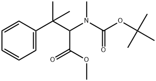 Phenylalanine, N-[(1,1-dimethylethoxy)carbonyl]-N,β,β-trimethyl-, methyl ester Struktur