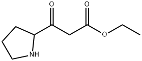 2-Pyrrolidinepropanoic acid, β-oxo-, ethyl ester Struktur