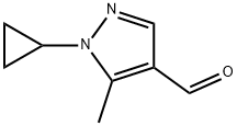 1-Cyclopropyl-5-methyl-1H-pyrazole-4-carbaldehyde Struktur